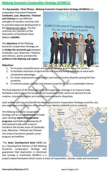 Mekong Economic Cooperation (Course)