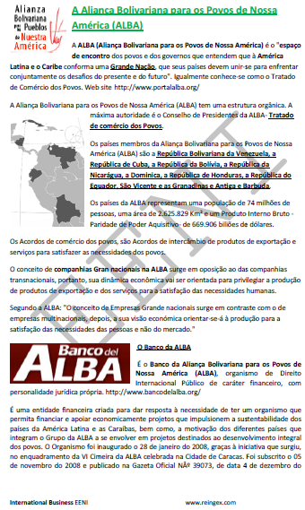 ALBA Aliança Bolivariana