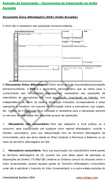 Documento Único Alfandegário